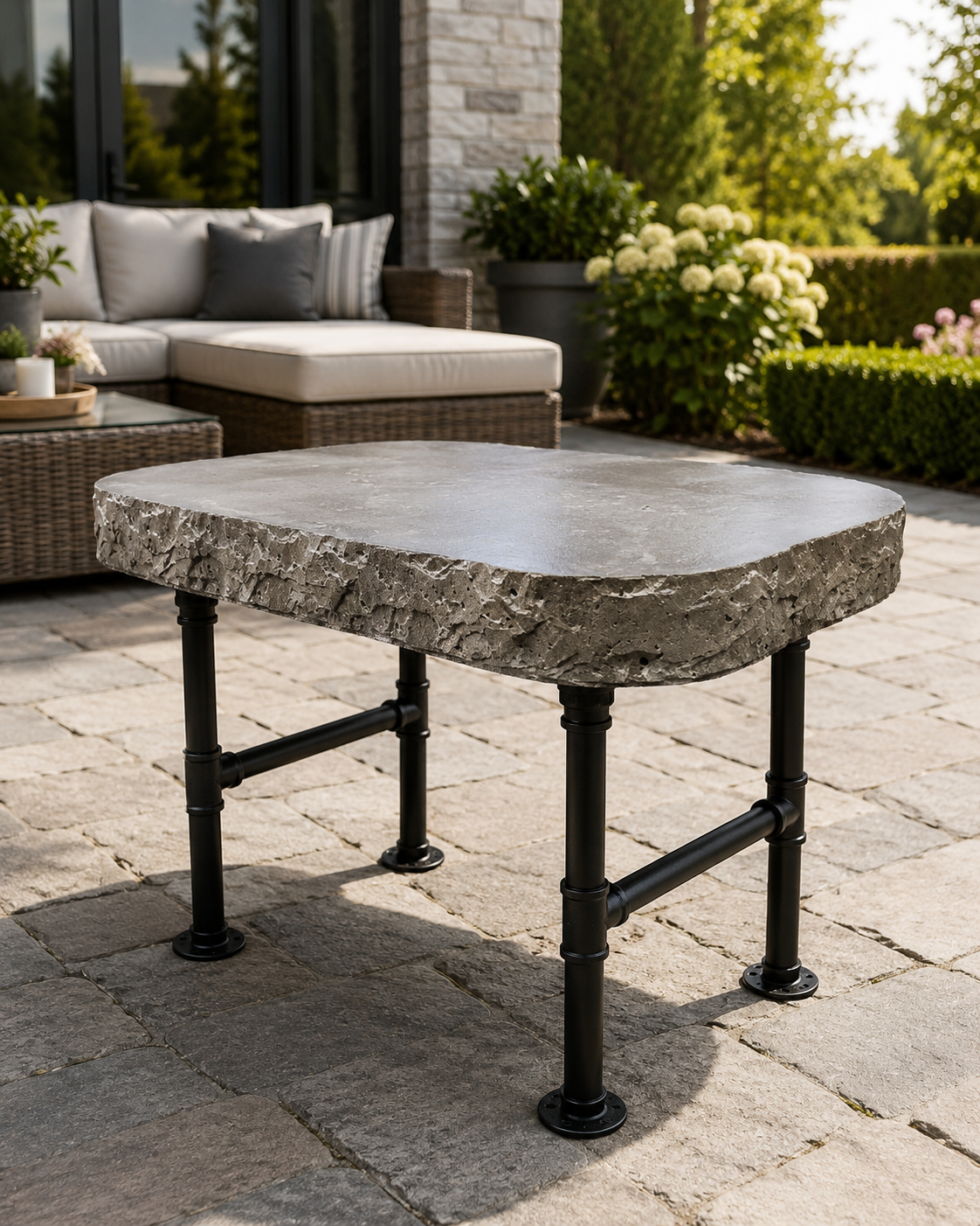 hayward 80 lbs concrete patio umbrella base 80lb Round Concrete Patio Umbrella Base – Outdoor Patio Umbrella Stand –  still standing patio